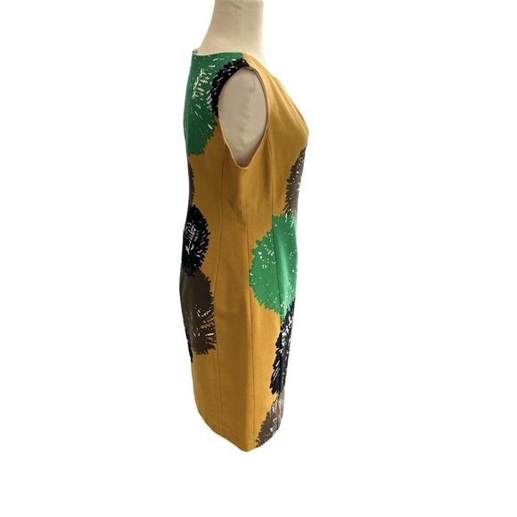 Anthropologie Tabitha Pom Flower Shift Sheath Dress Career Lined Size 6 - Picture 2 of 8